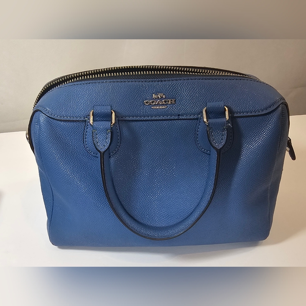 Coach Blue Leather Mini Bennett Satchel